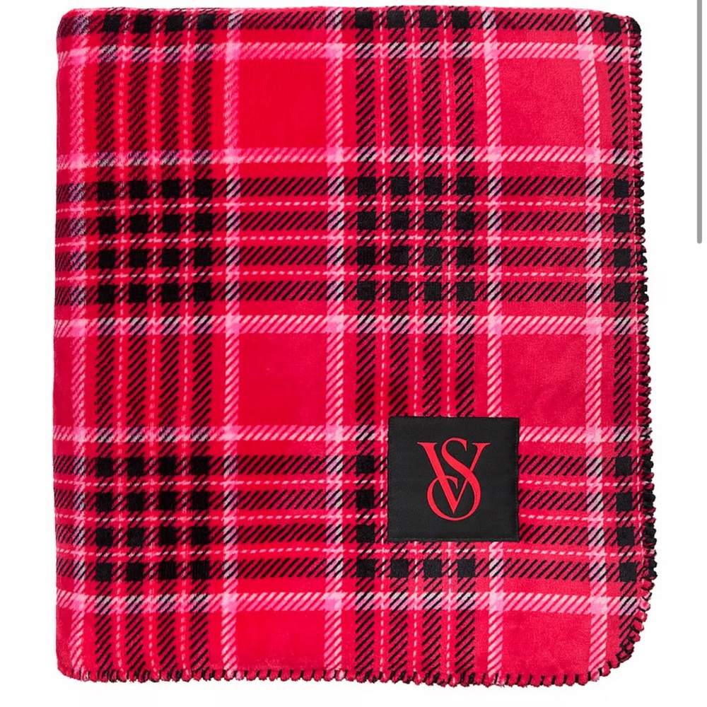 NWT Red Plaid Victoria’s Secret Blanket